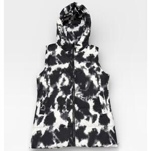 Jeep Spirit Cow Print Puffer Jacket Zip-Up Vest Adult Black Size 2XL Women’s